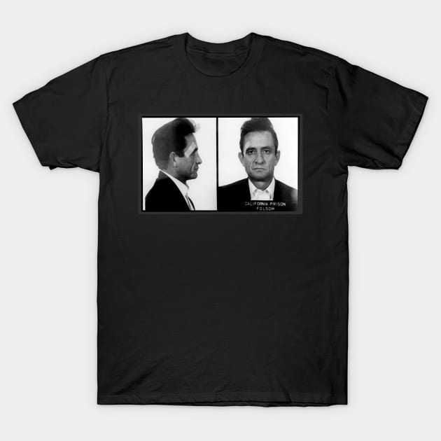 The Man In Black Mugshot T-Shirt by NineBlack